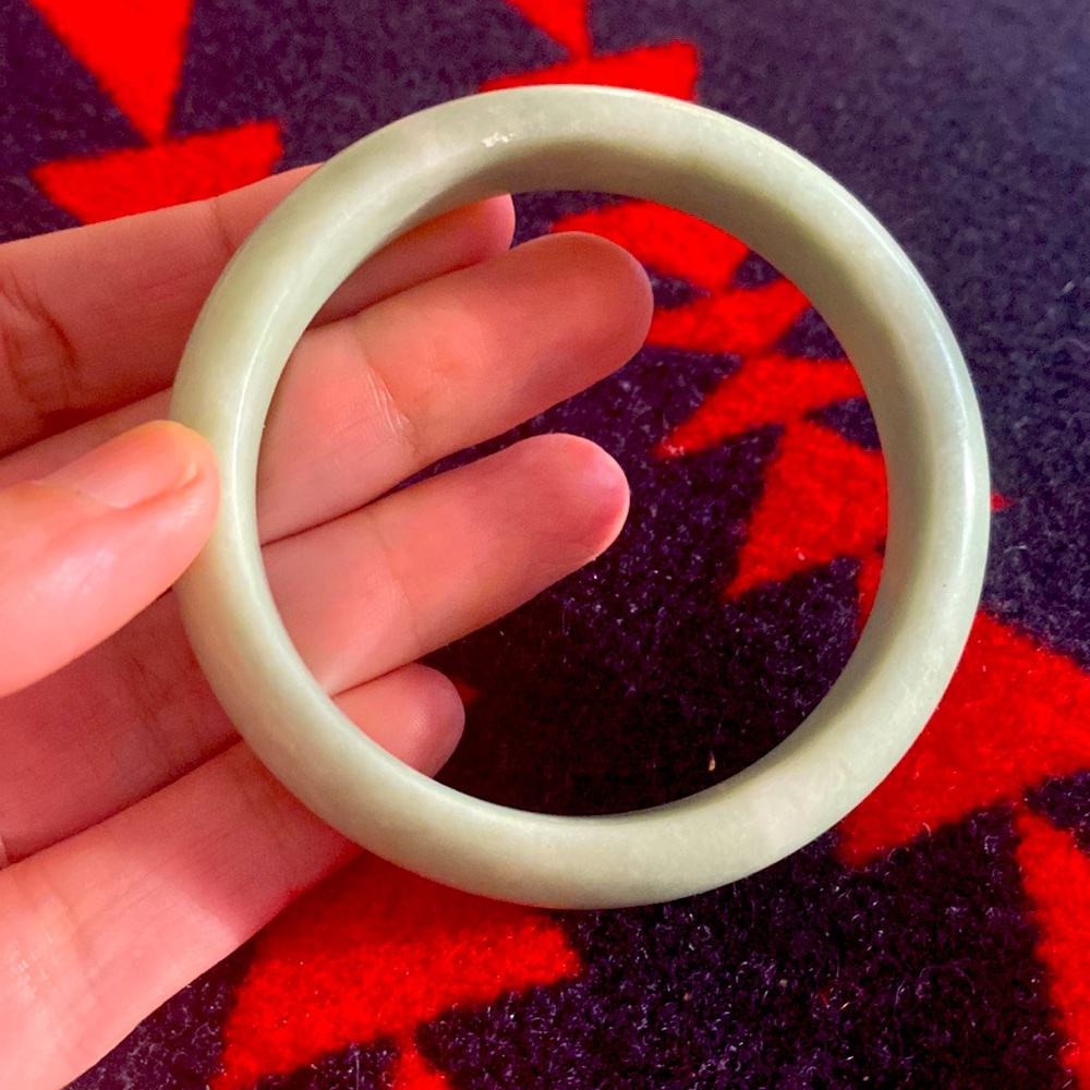 Natural Jade Bangle, small size, brand new